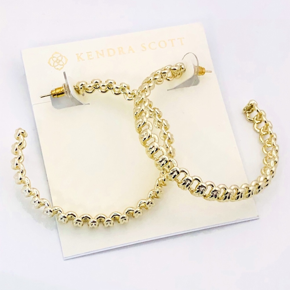 NEW Kendra Scott Gold Fallyn Macrame Earrings
